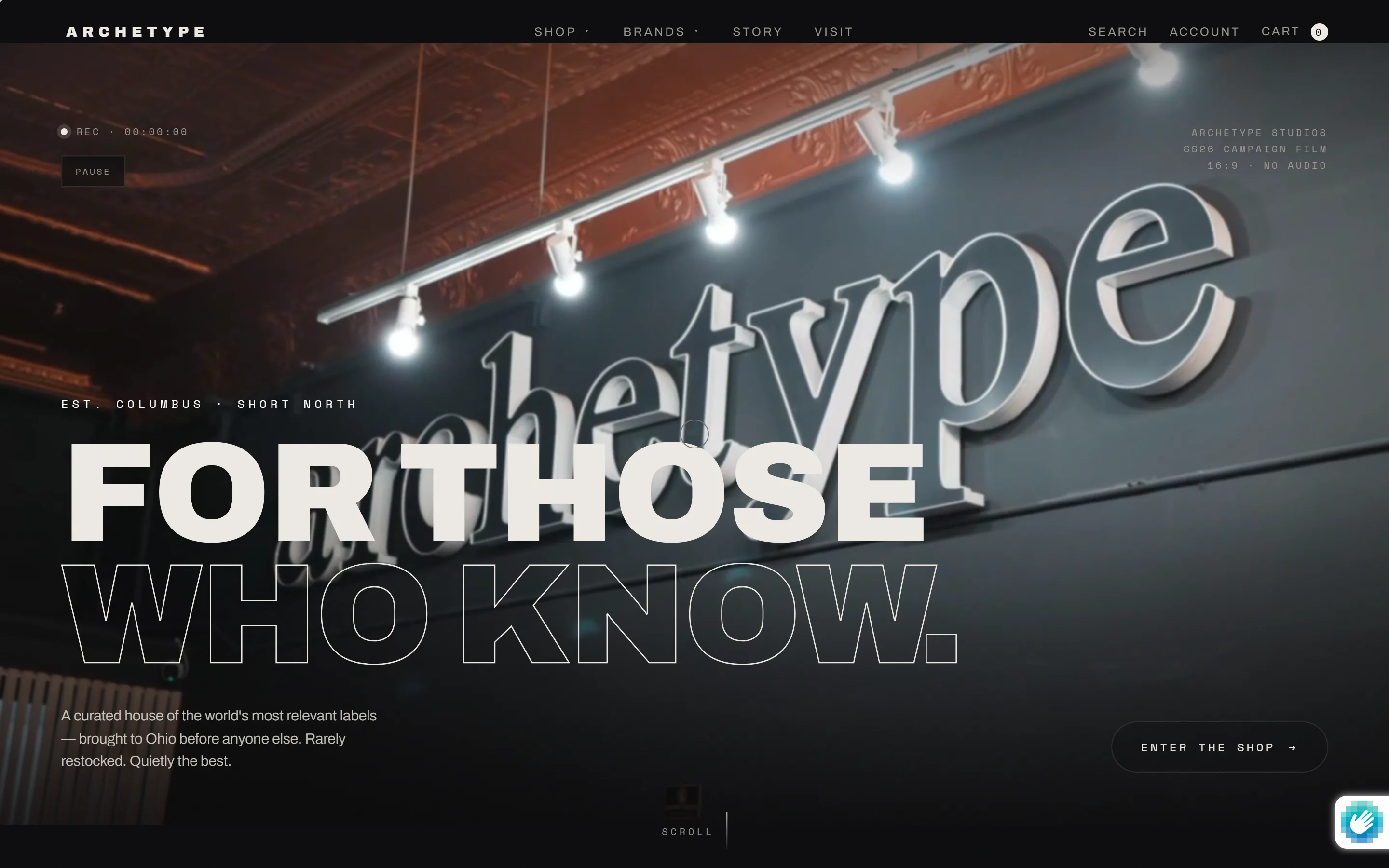 Archetype, Streetwear Boutique website by Final Orbit