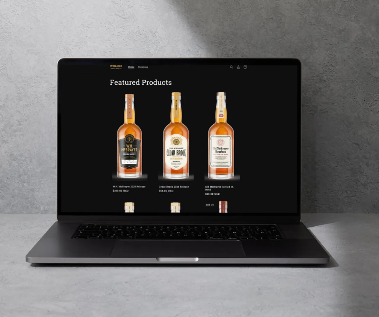 Modern e-commerce platform interface with shopping features